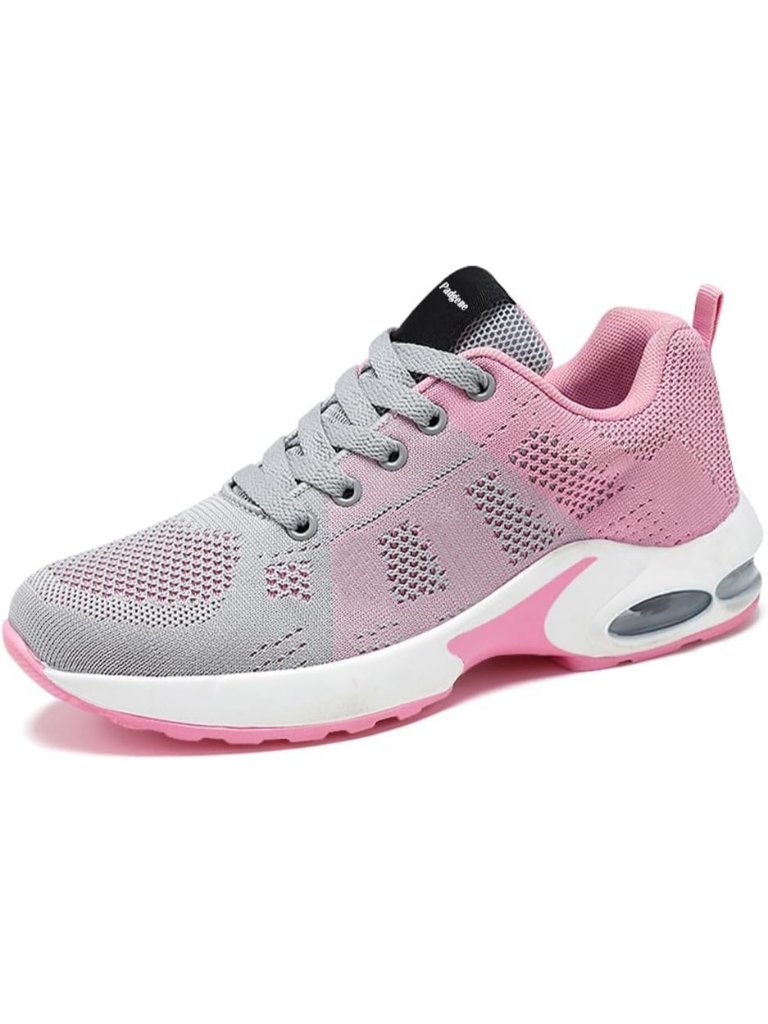 Women's Gray Mesh Comfortable Lightweight Casual Gym Work Fashion Sneakers Shoes